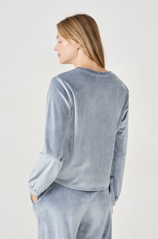 Sudadera con efecto terciopelo;${refinementColor}