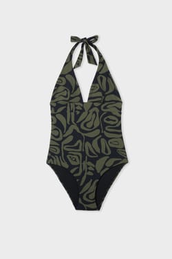 Maillot de bain 1 pièce gainant à motif;${refinementColor}