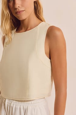 Top sans manches avec lin;${refinementColor}