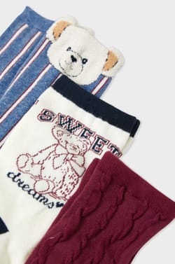Chaussettes côtelées à motifs;${refinementColor}