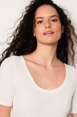 Ribbed Cotton Bodysuit;${refinementColor}