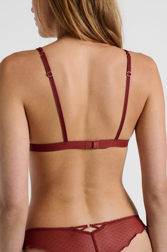 Soutien-gorge triangle sans armature en tulle;${refinementColor}
