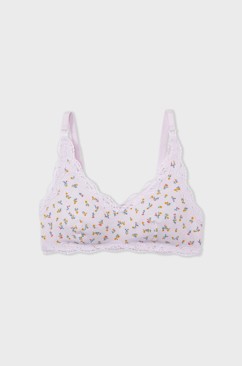 Printed Bralette with Nursing Clips;${refinementColor}