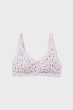 Printed Bralette with Nursing Clips;${refinementColor}
