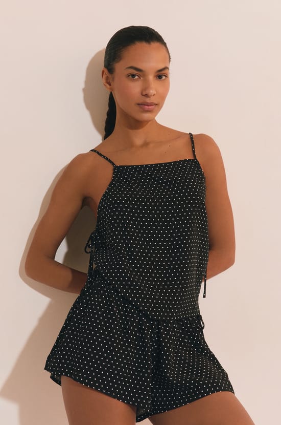 Top de pyjama &agrave; pois;${refinementColor}