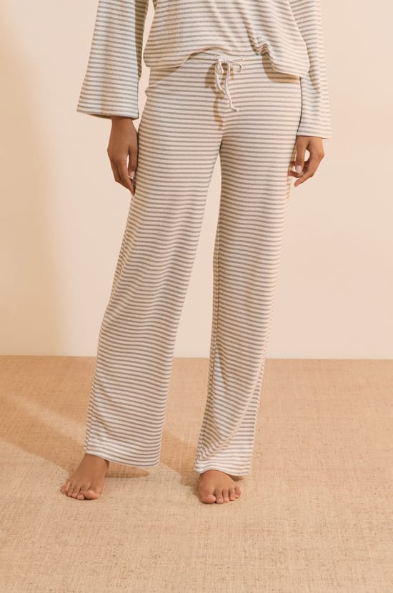Pantalon de pyjama &agrave; rayures avec cordon de serrage;${refinementColor}