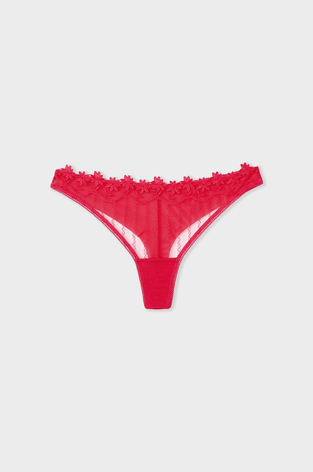 Tanga en tulle brodé fleurie;${refinementColor}