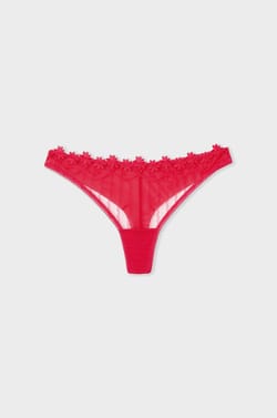 Tanga en tulle brodé fleurie;${refinementColor}