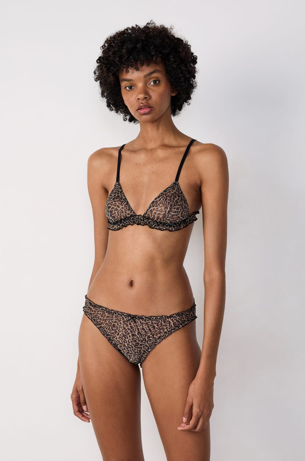 Culotte bloomer en tulle léopard;${refinementColor}