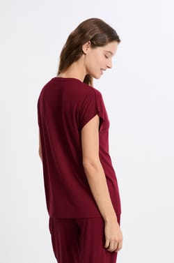 Camiseta de pijama de manga corta de modal;${refinementColor}