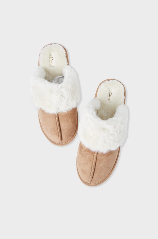 Chaussons mules fourrées;${refinementColor}
