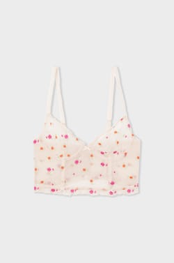 Bustier Bra with Embroidery;${refinementColor}