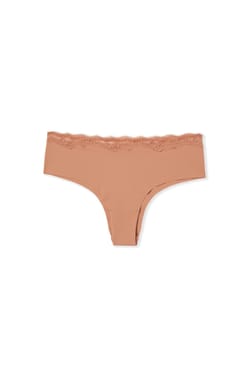 Braga brasile&ntilde;a de microfibra con detalles de encaje;${refinementColor}