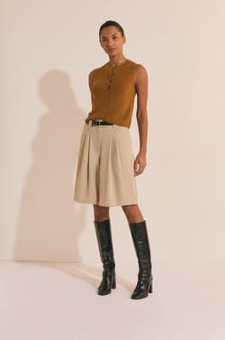 Bermuda avec ceinture;${refinementColor}