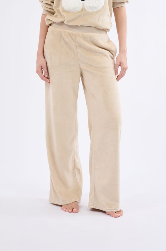 Velvet Effect Pyjama Trousers;${refinementColor}