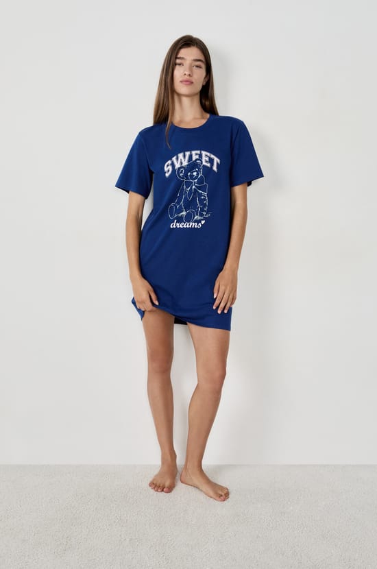 Chemise de pyjama en coton;${refinementColor}