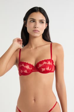Soutien-gorge N.9 - Balconnet &agrave; broderie c&oelig;urs;${refinementColor}
