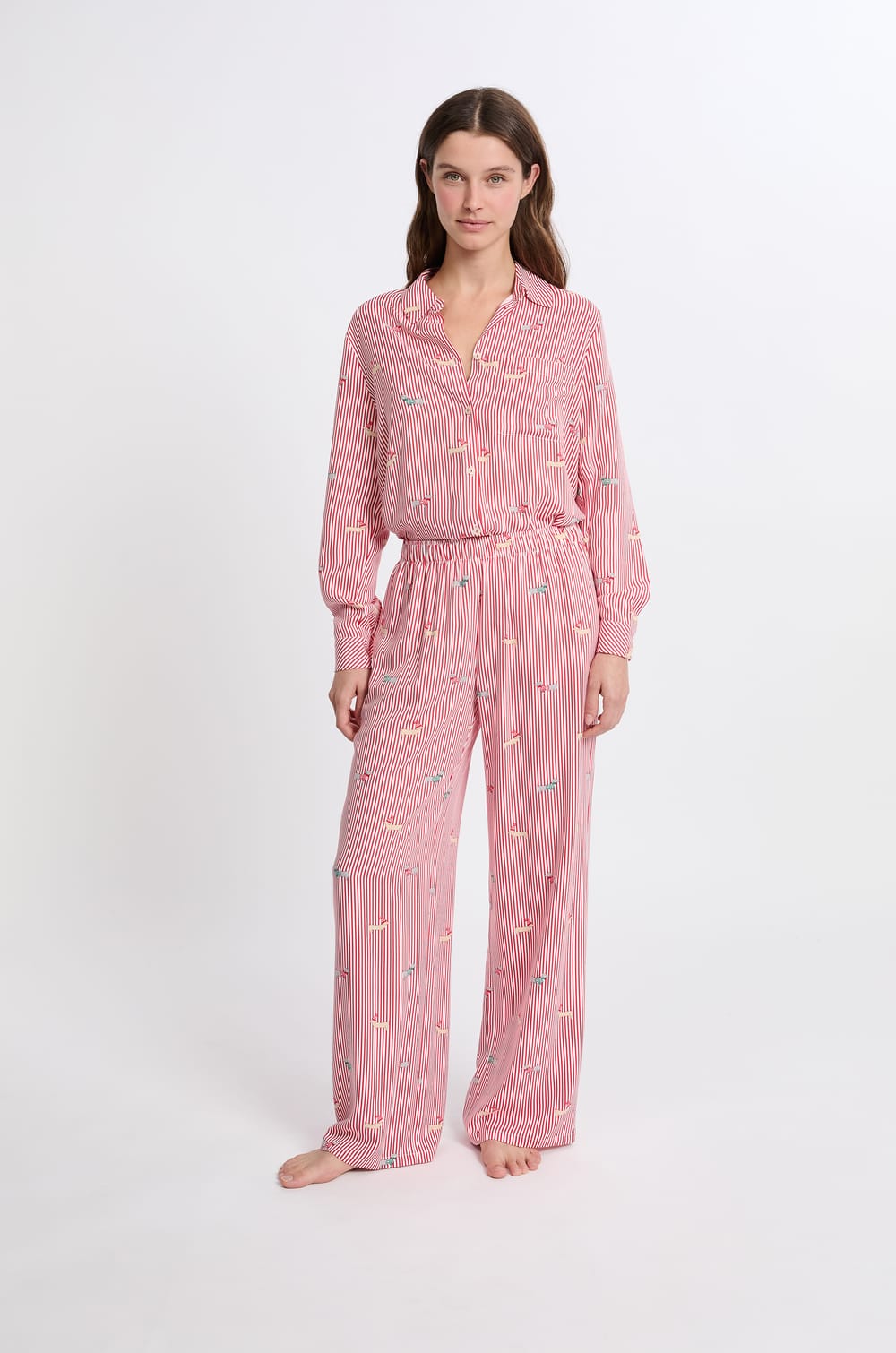 Pantalon de pyjama à motifs;${refinementColor}