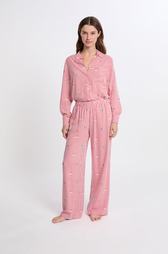 Pantalon de pyjama à motifs;${refinementColor}