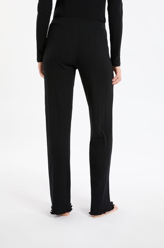 Ribbed Knit Pyjama Trousers Richelieu;${refinementColor}