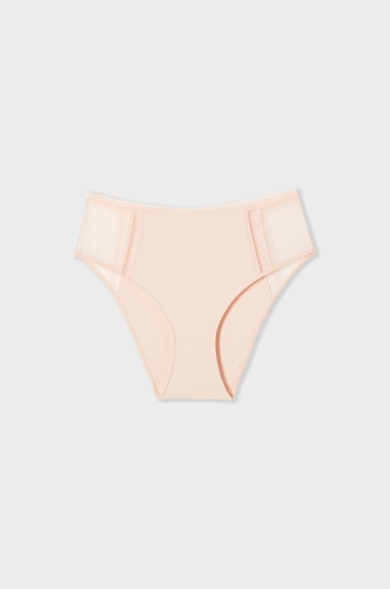 Culotte midi avec d&eacute;tails en dentelle;${refinementColor}