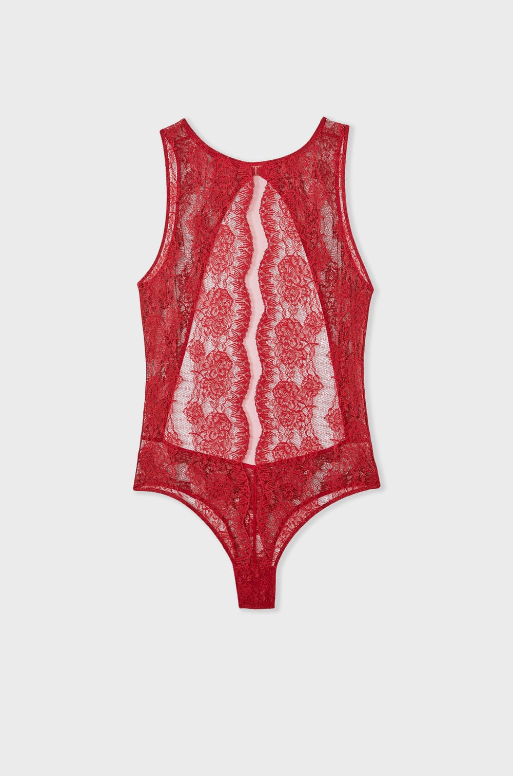 Lace Backless Bodysuit;${refinementColor}