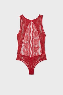 Lace Backless Bodysuit;${refinementColor}