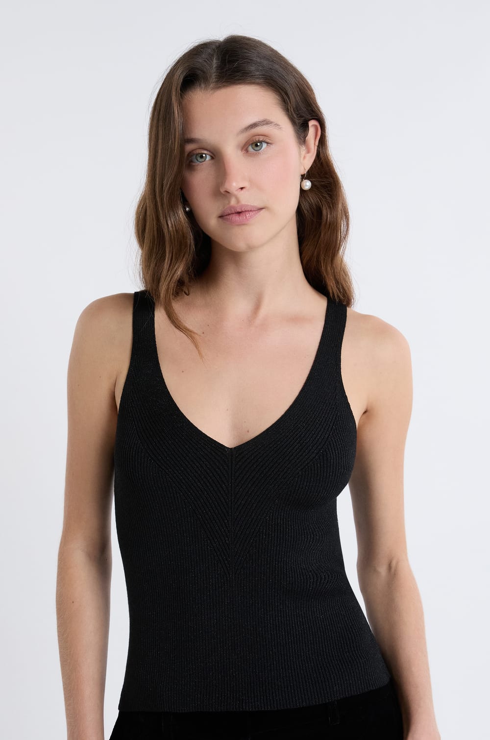 Débardeur côtelé irisé;${refinementColor}