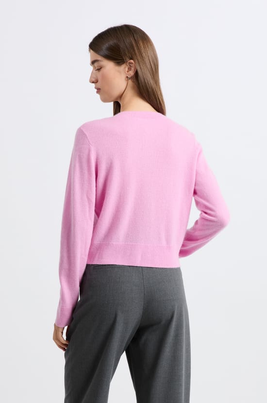 Pull cardigan avec boutons en cachemire;${refinementColor}