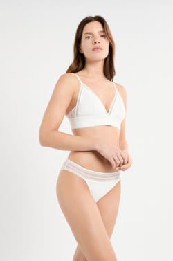 Culotte en dentelle et microfibre;${refinementColor}