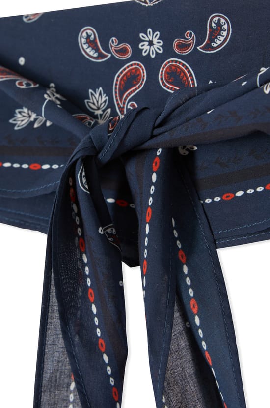 Cotton Scarf with Patterns;${refinementColor}