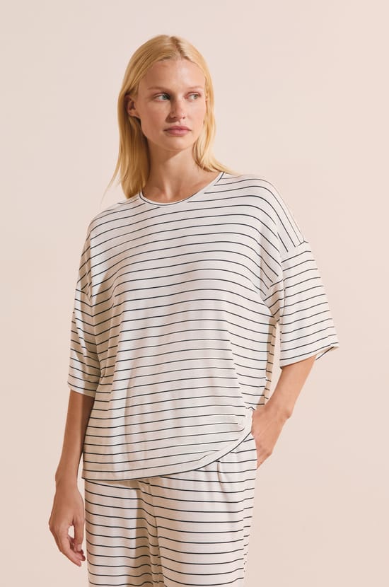 T-shirt de pyjama manches courtes;${refinementColor}