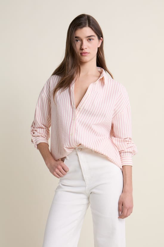 Chemise &agrave; rayures;${refinementColor}