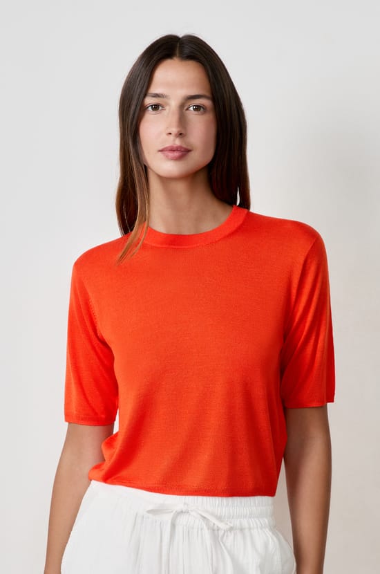 Pull manches courtes;${refinementColor}