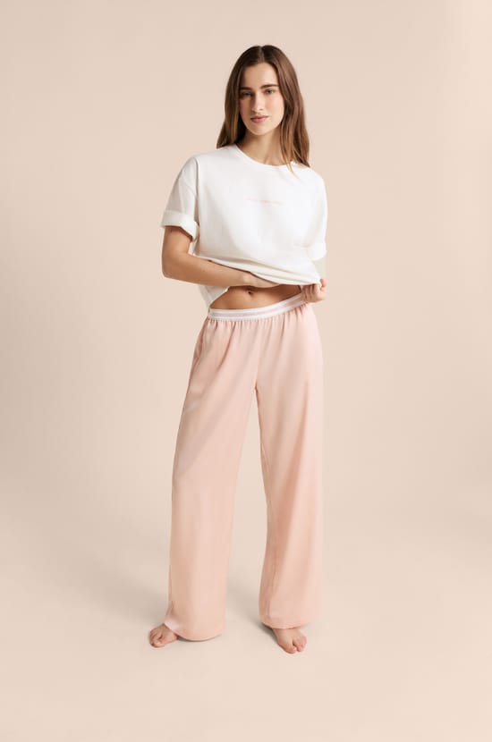 Pyjama Trousers with Elastic Waist "move, smile, sleep;${refinementColor}