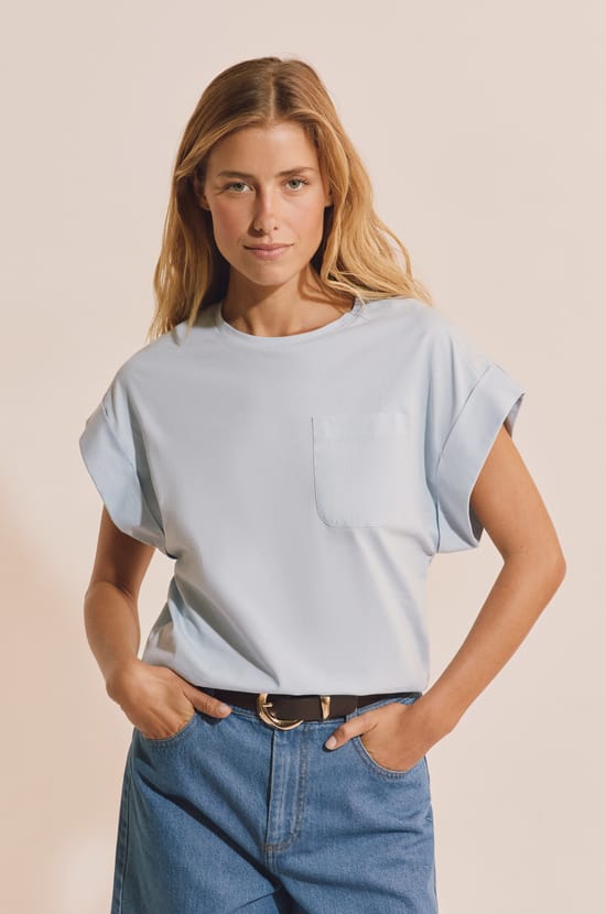 T-shirt manches courtes en coton;${refinementColor}