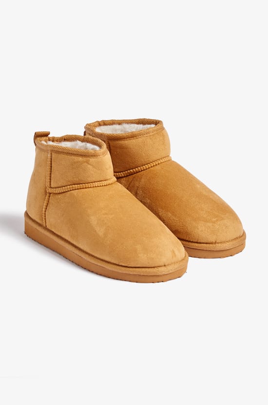 Lined Ankle Boot Slippers;${refinementColor}