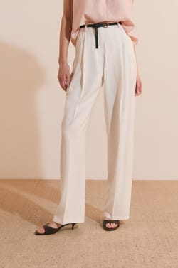 Pantalon large &agrave; pinces;${refinementColor}