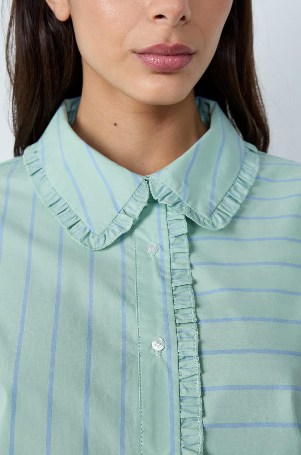 Cotton Striped Pyjama Shirt;${refinementColor}