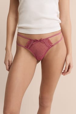 Lace and Tulle Tanga;${refinementColor}