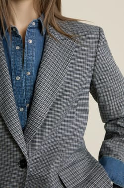 Checked Blazer;${refinementColor}