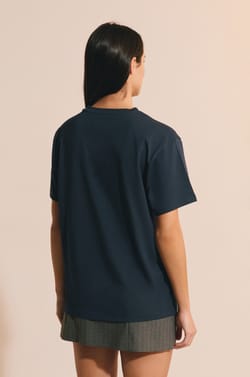 Camiseta de manga corta de algod&oacute;n bordada;${refinementColor}