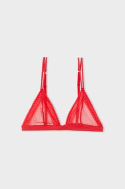 Soutien-gorge triangle en dentelle;${refinementColor}