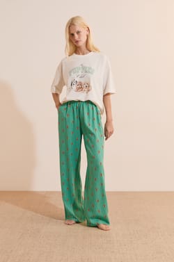 Pantalon de pyjama &agrave; motifs chiens;${refinementColor}