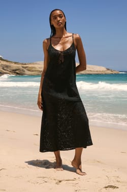 Robe longue dos nu avec coton;${refinementColor}