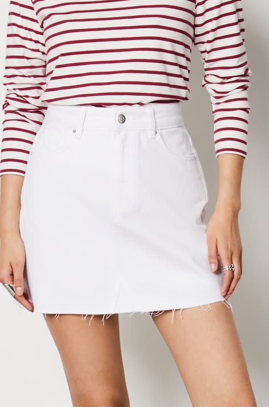 Jupe courte en coton;${refinementColor}