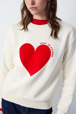 Heart Print Sweatshirt;${refinementColor}
