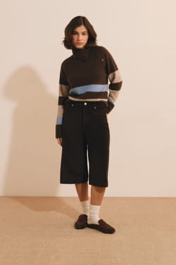 Pull manches longues en cachemire;${refinementColor}