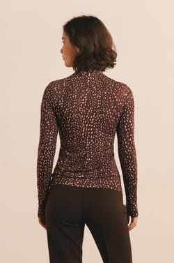 T-shirt manches longues &agrave; motifs;${refinementColor}