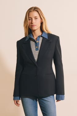 Veste blazer fluide;${refinementColor}